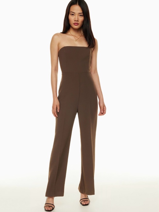 Wilfred Pants - Aritzia Wilfred Endless Jumpsuit Crepette Size 6, Rich Mocha Brown